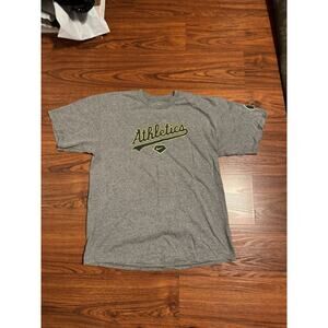 Nike Team Oakland Athletics Shirt Mens Large Gray Short Sleeve MLB 2008